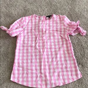 Pink and Whote Gingham Top